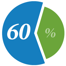 60 Percent Pie Chart
